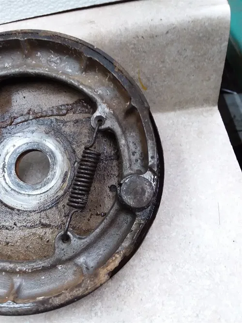 CZ CZ250 CZ400 Red Frame Rear Wheel Brake Plate 1974 #15 ANX B210