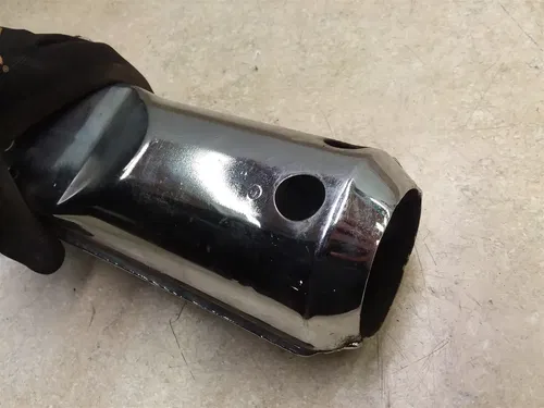 Kawasaki KH250 S1 Original Left Exhaust Muffler & Baffle 1970s #2 ANX ARP E