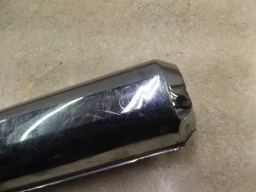 Kawasaki KH250 S1 Original Left Exhaust Muffler & Baffle 1970s #2 ANX ARP E
