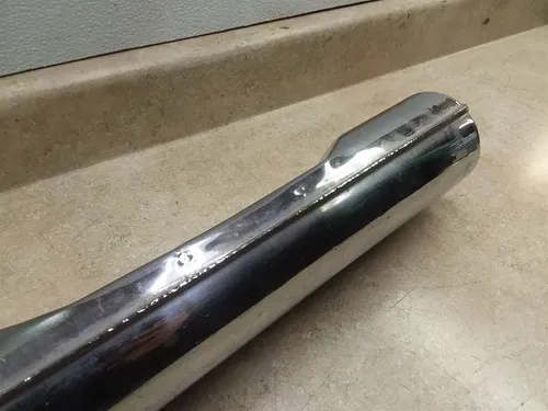 Kawasaki KH250 S1 Original Left Exhaust Muffler & Baffle 1970s #2 ANX ARP E