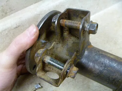 Kawasaki 220 KLF BAYOU KLF220-A1 Used  Left Rear Axle Carrier Housing 1988 #KB23