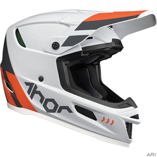 Thor Reflex Cube Helmet - ORANGE/WHITE