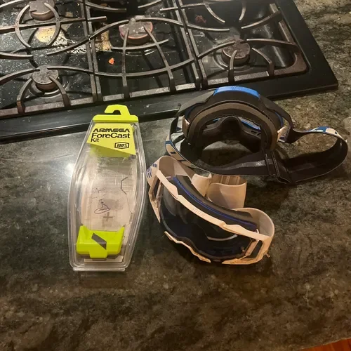 2 Pairs Of 100% Goggles W/ Brand New Roll Off System Built Ready To race 