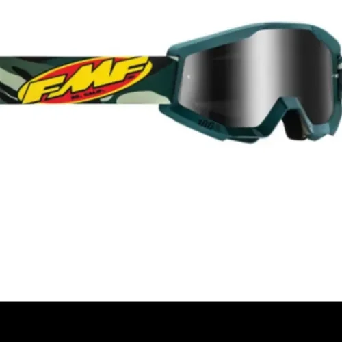 FMF PowerCore Goggles Assault Camo One Size Green Mirror Lenses