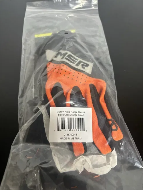 MSR™ Axxis Range Gloves Small Black/Grey/Orange