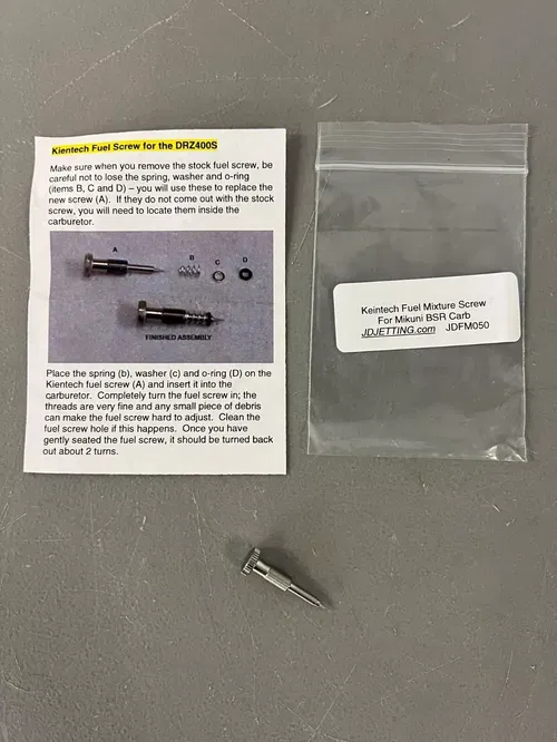 Suzuki DRZ400 Kientech Fuel Screw JD Jetting JDFM050 2000-2023 DRZ LTZ 400 S SM