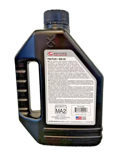 10w50 ProPlus+ Maxima Racing Oils Full Synthetic Engine Oil 4 Stroke MX ATV
