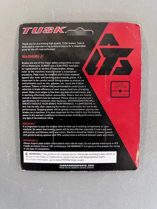 Rear Brake Pads Tusk KTM Husqvarna Gas Gas Triumph Sherco Stark SX F TC MC XC FX