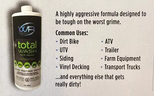 Total Wash Off-Road Cartridge WR Performance MX ATV UTV Soap Foam Cleaner 1qt