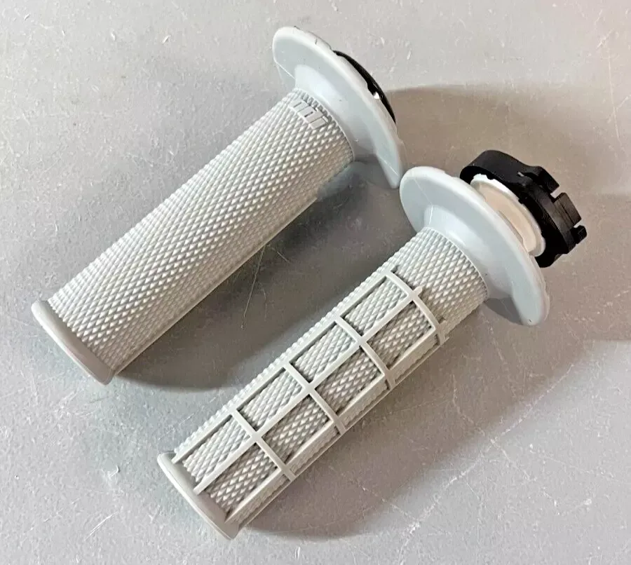 ODI Lock-On Grips Soft Compound Grey v2 Half Waffle MX Dirt Bike Moto 7/8 Twist