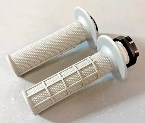 ODI Lock-On Grips Soft Compound Grey v2 Half Waffle MX Dirt Bike Moto 7/8 Twist