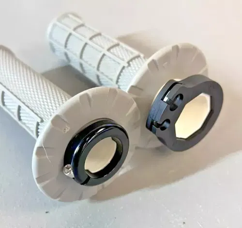 ODI Lock-On Grips Soft Compound Grey v2 Half Waffle MX Dirt Bike Moto 7/8 Twist