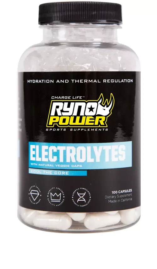 Ryno Power Electrolytes 50 Servings 100 Capsules Hydration Exercise Supplement