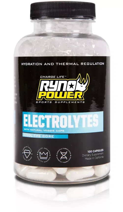 Ryno Power Electrolytes 50 Servings 100 Capsules Hydration Exercise Supplement