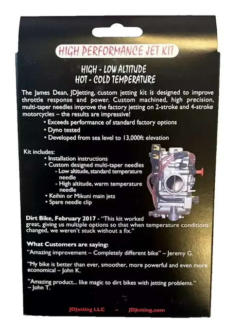 JD Jetting Jet Kit Suzuki DRZ 400 S SM 2000-2024 JDS005 Mikuni Carb KLX 400 SR