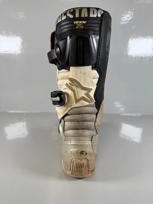 Alpinestars Tech 7s Motocross Boots Size 4 EU 37 White Silver Black Red Youth MX