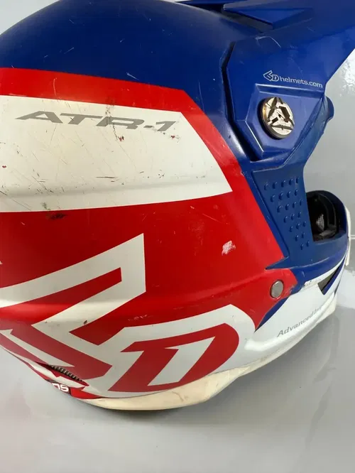 6D ATR-1 Helmet Red White Blue Youth Small YS MX ATV UTV Kids Motocross Moto ODS