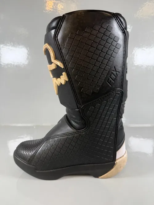 Fox Racing Comp Y Motocross Boots US 2 EU 34 Black White Youth MX Off-Road