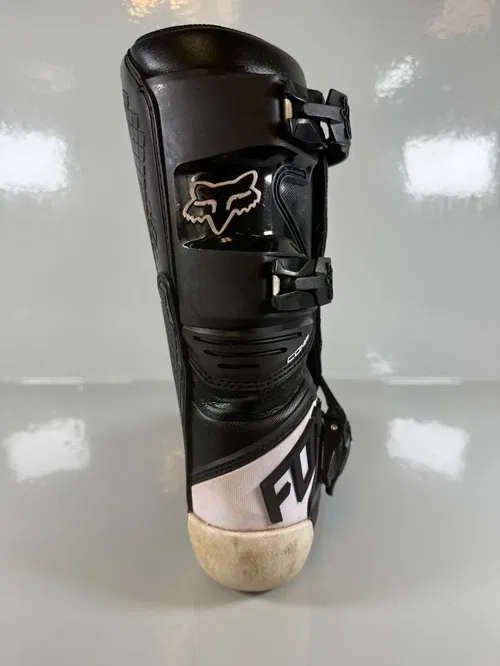 Fox Racing Comp Y Motocross Boots US 2 EU 34 Black White Youth MX Off-Road