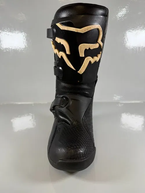 Fox Racing Comp Y Motocross Boots US 2 EU 34 Black White Youth MX Off-Road