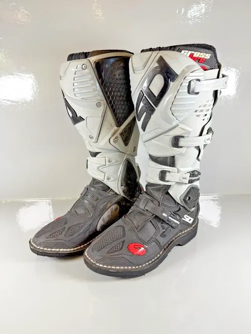 Sidi Crossfire 3 TA Motocross Boots  Size US 7 EU 40 Grey Black MX Off-Road