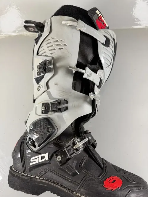 Sidi Crossfire 3 TA Motocross Boots  Size US 7 EU 40 Grey Black MX Off-Road