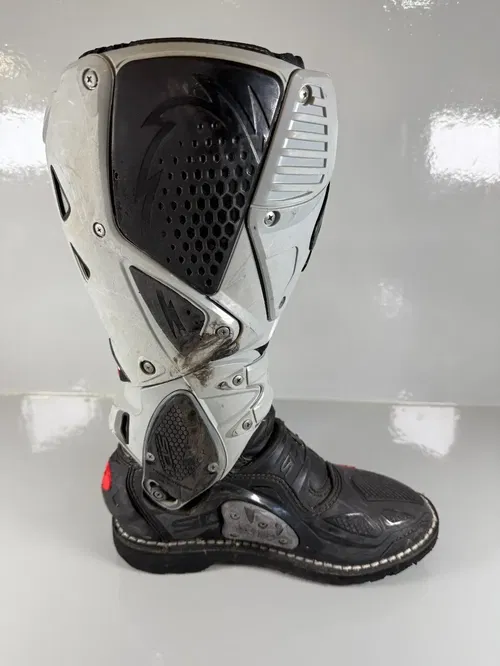 Sidi Crossfire 3 TA Motocross Boots  Size US 7 EU 40 Grey Black MX Off-Road