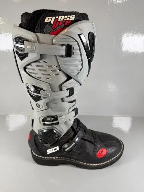 Sidi Crossfire 3 TA Motocross Boots  Size US 7 EU 40 Grey Black MX Off-Road
