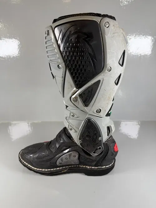 Sidi Crossfire 3 TA Motocross Boots  Size US 7 EU 40 Grey Black MX Off-Road