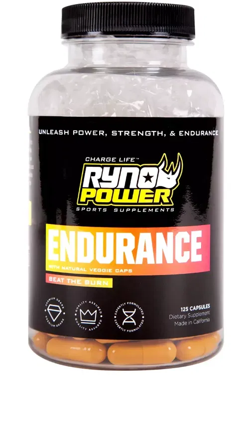Ryno Power Endurance 25 Servings 125 Capsules Natural Supplement Bike Moto Run