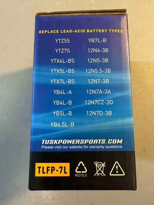 Lithium Battery TLFP-7L Tusk Dirt Bike MX ATV Motorcycle LiFeP04 1936090001