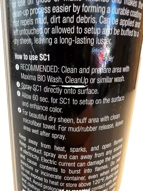 Maxima SC1 High Gloss Silicone Clear Coat 12oz Spray MX ATV UTV Dirt Bike Spray