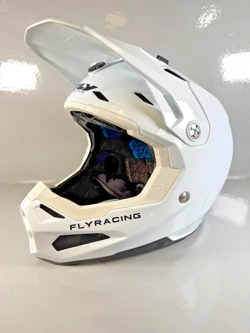 Fly Racing Formula Helmet Carbon Large L Black Blue Silver Rheon MX ATV Moto