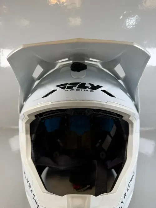 Fly Racing Formula Helmet Carbon Large L Black Blue Silver Rheon MX ATV Moto