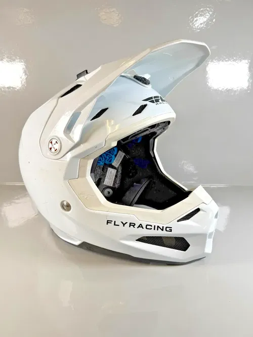 Fly Racing Formula Helmet Carbon Large L Black Blue Silver Rheon MX ATV Moto
