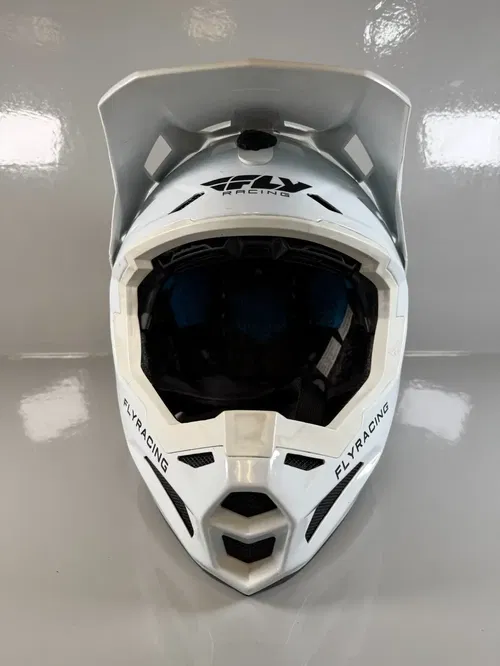 Fly Racing Formula Helmet Carbon Large L Black Blue Silver Rheon MX ATV Moto
