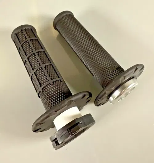 ODI Lock-On Grips Black v2 Half Waffle MX Dirt Bike Moto Twist Medium Compound