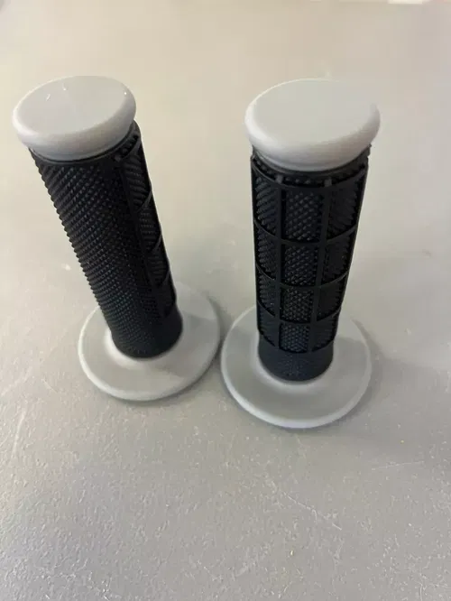 MX Grips Tusk Dual Compound Half Waffle Dirt bike Dual Sport Black Grey Twist
