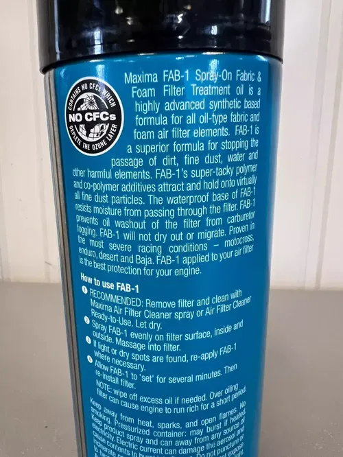 Air Filter Oil Maxima Fab 1 Spray On Foam Filter Aersol MX ATV Dirtbike 18.8 oz