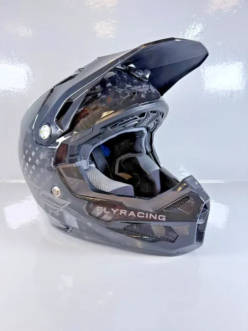 Fly Racing Formula Helmet Carbon Youth Large YL Black Rheon MX ATV UTV Motocross