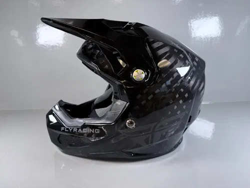 Fly Racing Formula Helmet Carbon Youth Large YL Black Rheon MX ATV UTV Motocross