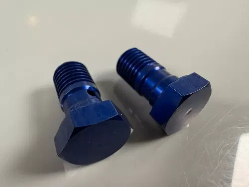 Banjo Bolt Kit Ride Engineering M10x1.25 Blue Yamaha Honda Kawasaki Suzuki Beta