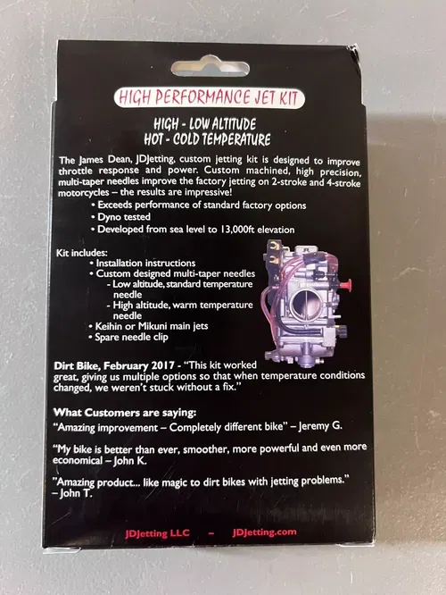 JD Jetting Jet Kit Yamaha YZ125X 2023-2024 YZ 125 X JDY021 Main Pilot Needle