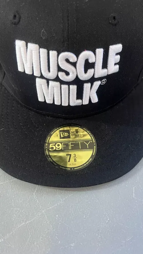 Muscle Milk New Era 59Fifty Hat  Black Size 7 3/8 Fitted MX Moto Cap