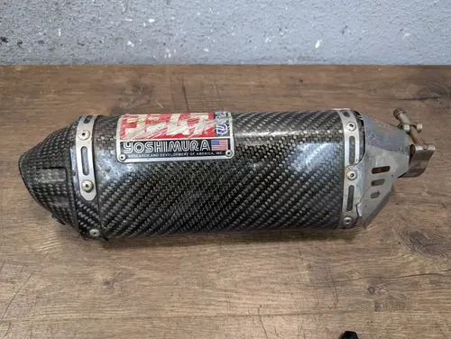 2007 Yamaha YZF R6 Yoshimura Carbon Fiber TRC Slip On Exhaust Mid Y Pipe