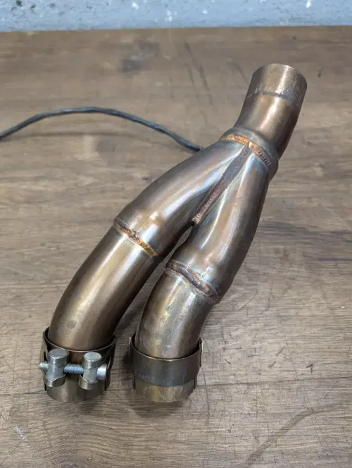 2007 Yamaha YZF R6 Yoshimura Carbon Fiber TRC Slip On Exhaust Mid Y Pipe