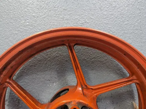 2005-2006 Kawasaki Ninja ZX6R 636 OEM Front Wheel Rim Orange - 41073-0776-2A