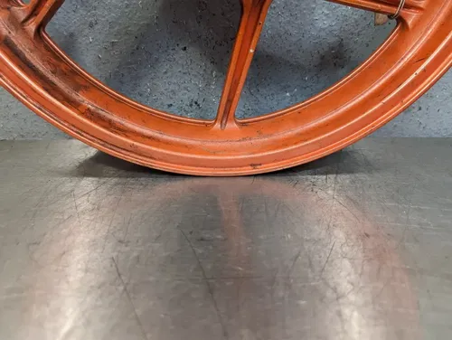 2005-2006 Kawasaki Ninja ZX6R 636 OEM Front Wheel Rim Orange - 41073-0776-2A