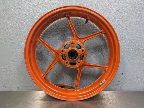 2005-2006 Kawasaki Ninja ZX6R 636 OEM Front Wheel Rim Orange - 41073-0776-2A
