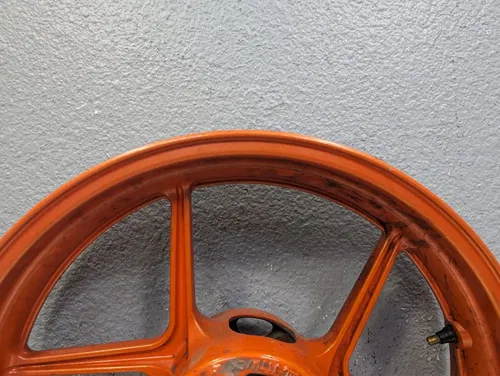 2005-2006 Kawasaki Ninja ZX6R 636 OEM Front Wheel Rim Orange - 41073-0776-2A